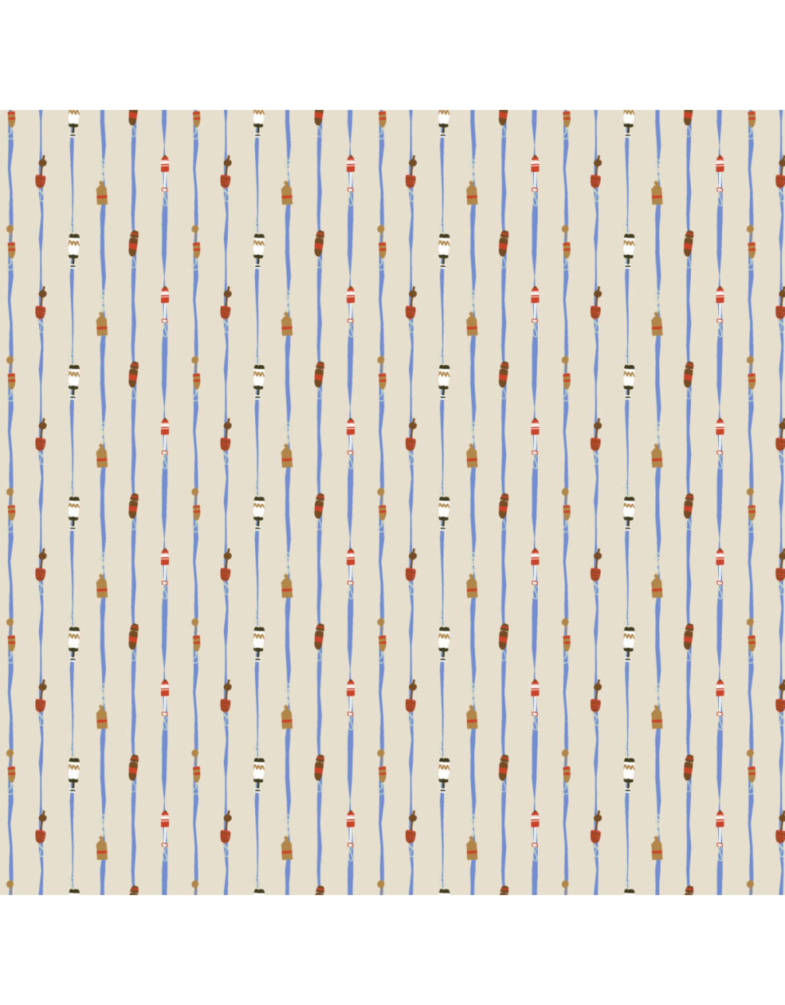 Windham Fabrics Rocky Coast, Buoys in Pearl, Fabric Half-Yards