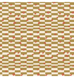 Windham Fabrics Rocky Coast, Cottage Check in Ochre, Fabric Half-Yards