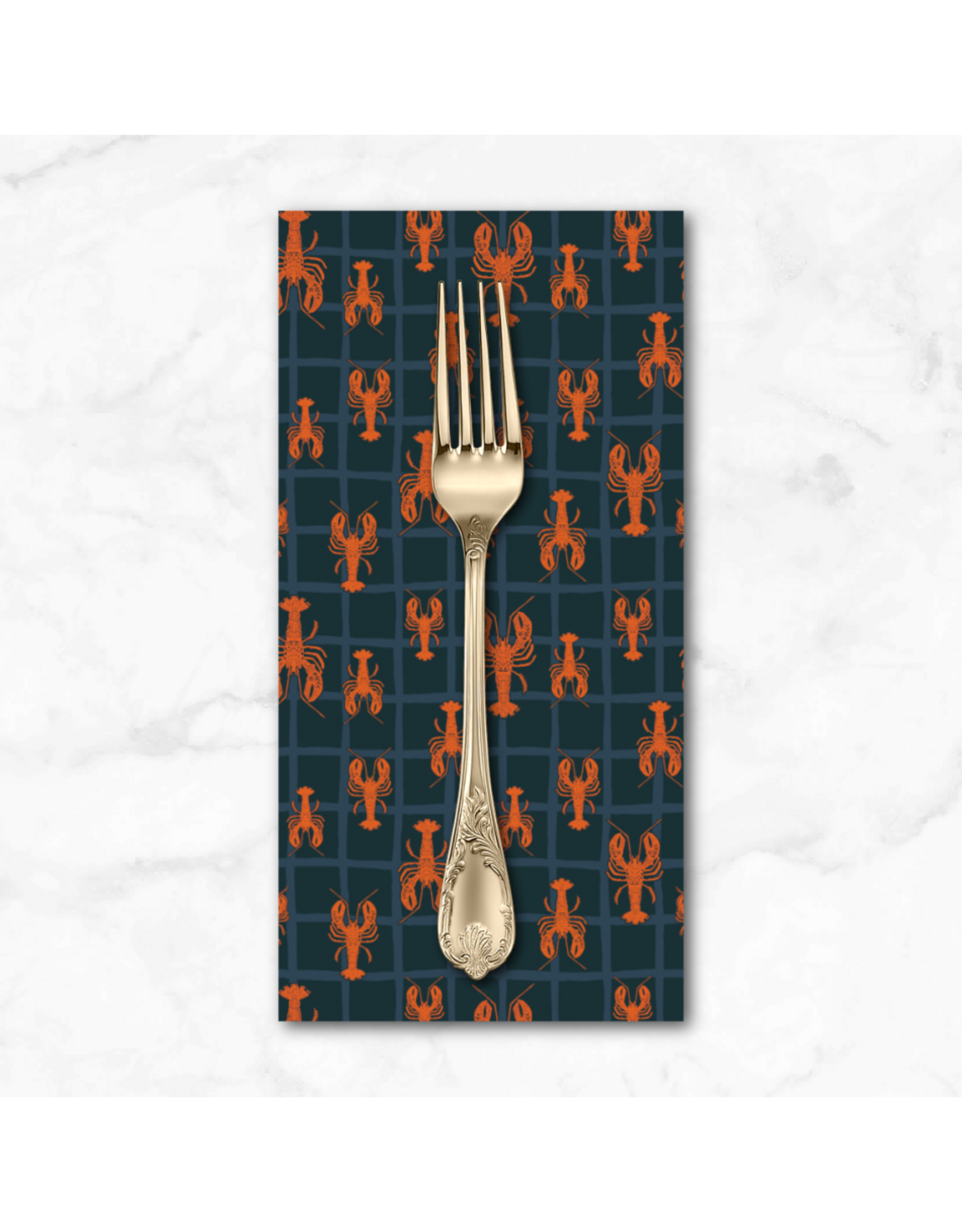 PD's Windham Collection Rocky Coast, Daily Catch in Navy, Dinner Napkin