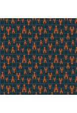 Windham Fabrics Rocky Coast, Daily Catch in Navy, Fabric Half-Yards