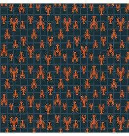Windham Fabrics Rocky Coast, Daily Catch in Navy, Fabric Half-Yards