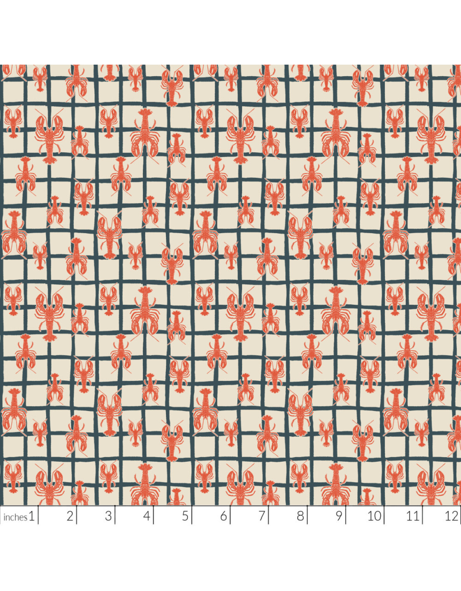 Windham Fabrics Rocky Coast, Daily Catch in Pearl, Fabric Half-Yards