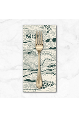 PD's Windham Collection Rocky Coast, Driftline in Ivory, Dinner Napkin
