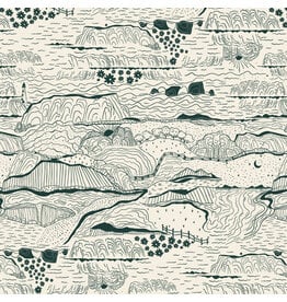 Windham Fabrics Rocky Coast, Driftline in Ivory, Fabric Half-Yards