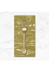 PD's Windham Collection Rocky Coast, Driftline in Olive, Dinner Napkin