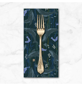 PD's Windham Collection Rocky Coast, Headwaters in Navy, Dinner Napkin
