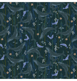 Windham Fabrics Rocky Coast, Headwaters in Navy, Fabric Half-Yards