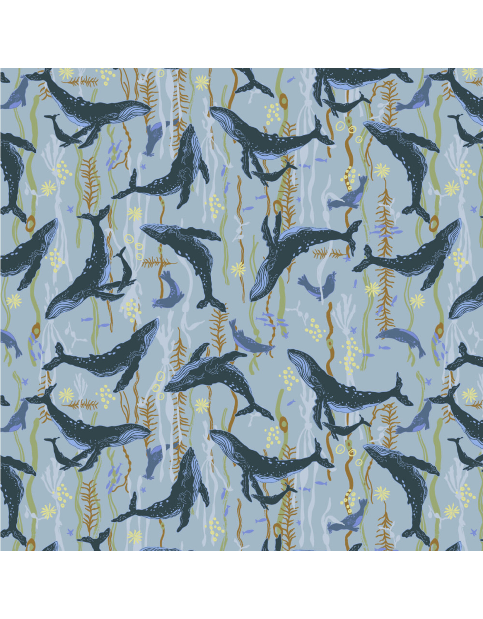 Windham Fabrics Rocky Coast, Headwaters in Ocean, Fabric Half-Yards