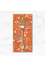 PD's Windham Collection Rocky Coast, Tidelands in Coral Red, Dinner Napkin