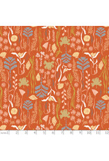 PD's Windham Collection Rocky Coast, Tidelands in Coral Red, Dinner Napkin