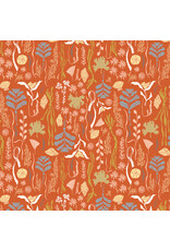 Windham Fabrics Rocky Coast, Tidelands in Coral Red, Fabric Half-Yards