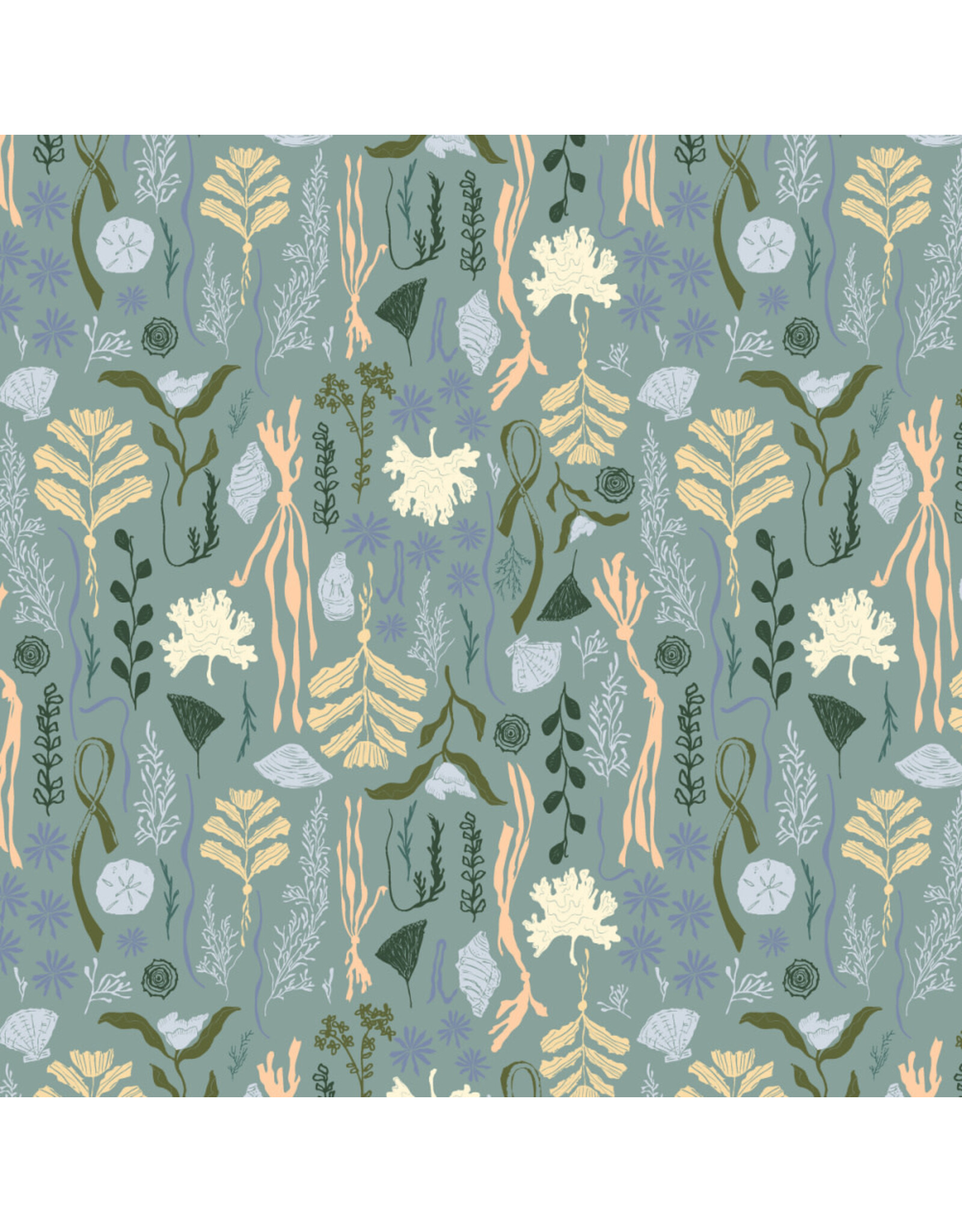 Windham Fabrics Rocky Coast, Tidelands in Lake, Fabric Half-Yards