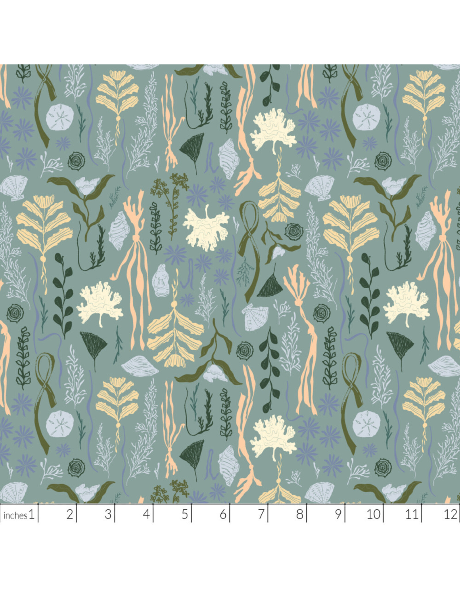 Windham Fabrics Rocky Coast, Tidelands in Lake, Fabric Half-Yards