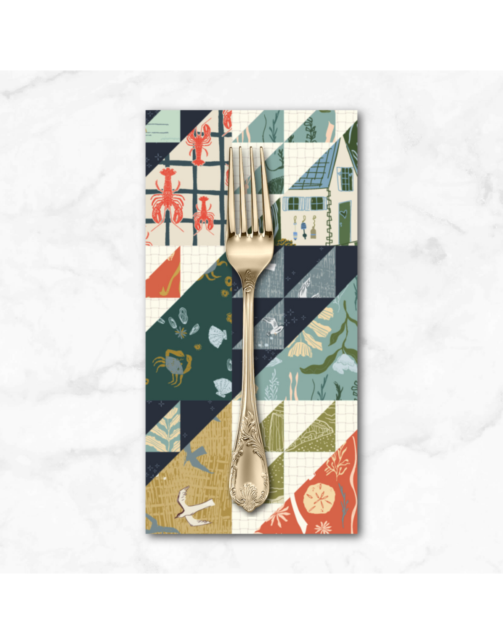 PD's Windham Collection Rocky Coast, Whole Cloth in Multi, Dinner Napkin