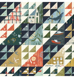 Windham Fabrics Rocky Coast, Whole Cloth in Navy, Fabric Half-Yards