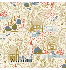 Windham Fabrics Rocky Coast, Inverness in Ivory, Fabric Half-Yards