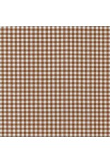 Robert Kaufman Carolina Gingham, 1/8” in Chocolate, Lightweight Yarn Dyed Woven, Fabric Half-Yards