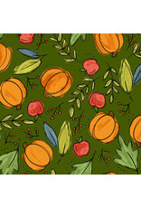 Andover Fabrics Harvest Home, Bountiful Harvest in Forest, Fabric Half-Yards