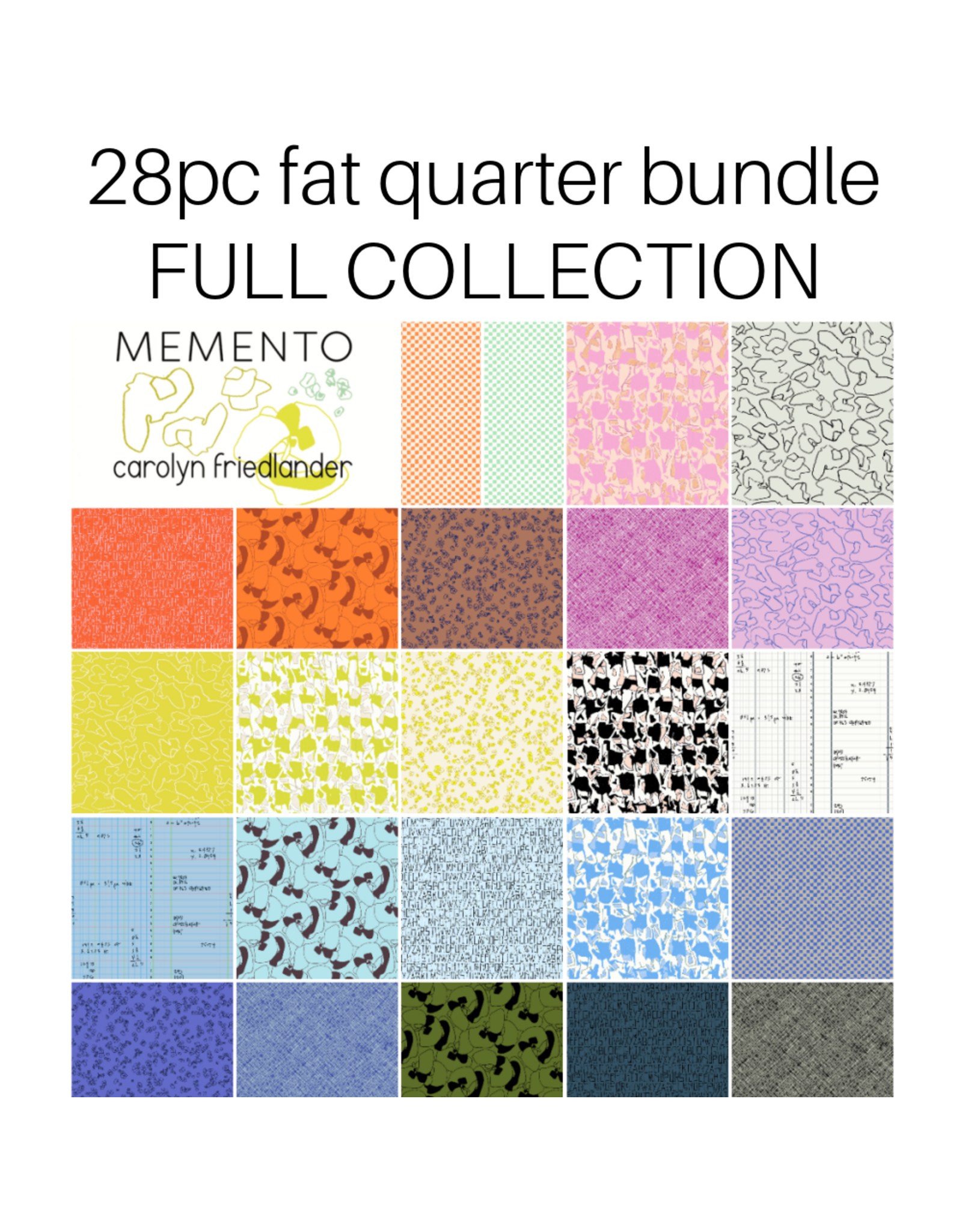 Carolyn Friedlander Memento Fat Quarter Bundle - 28 pc. full collection