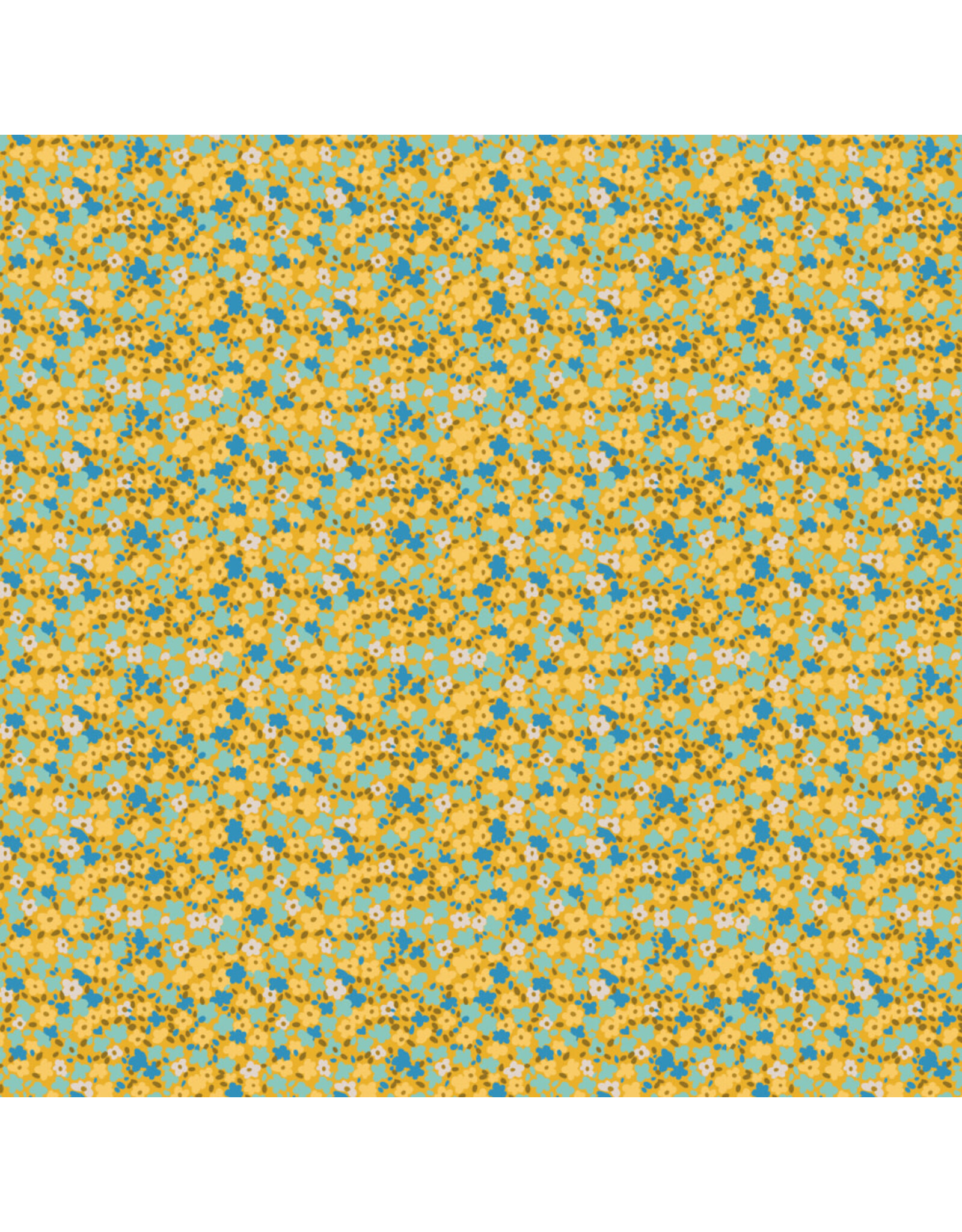 Free Spirit Stannie & Lloyd,  Ditsy in Chamomile, Fabric Half-Yards
