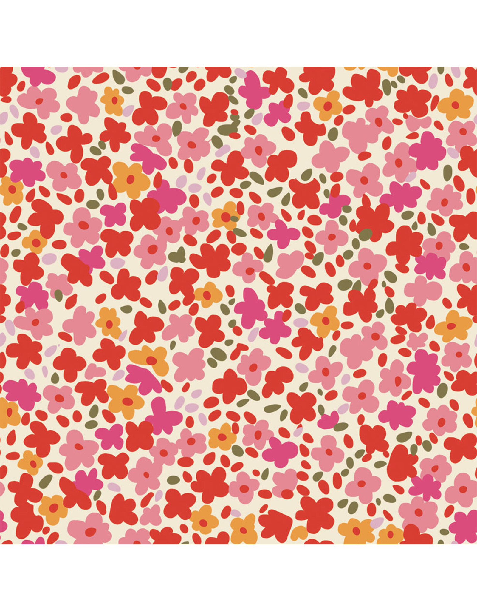 Free Spirit Stannie & Lloyd,  Ditsy in Rosehip, Fabric Half-Yards