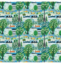 Free Spirit Stannie & Lloyd,  Meet Me in Paris in Sky, Fabric Half-Yards