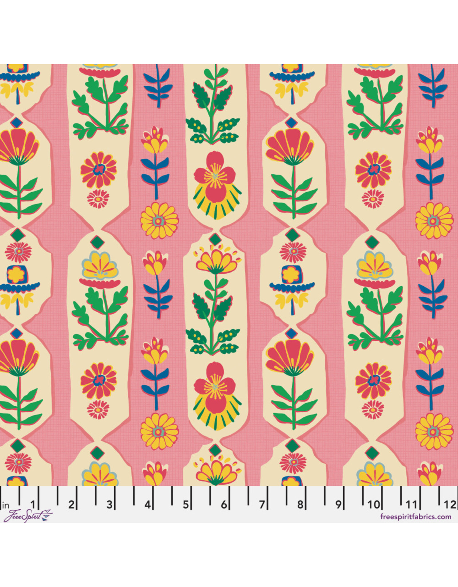 Free Spirit Stannie & Lloyd,  Primrose Path in Bloom, Fabric Half-Yards