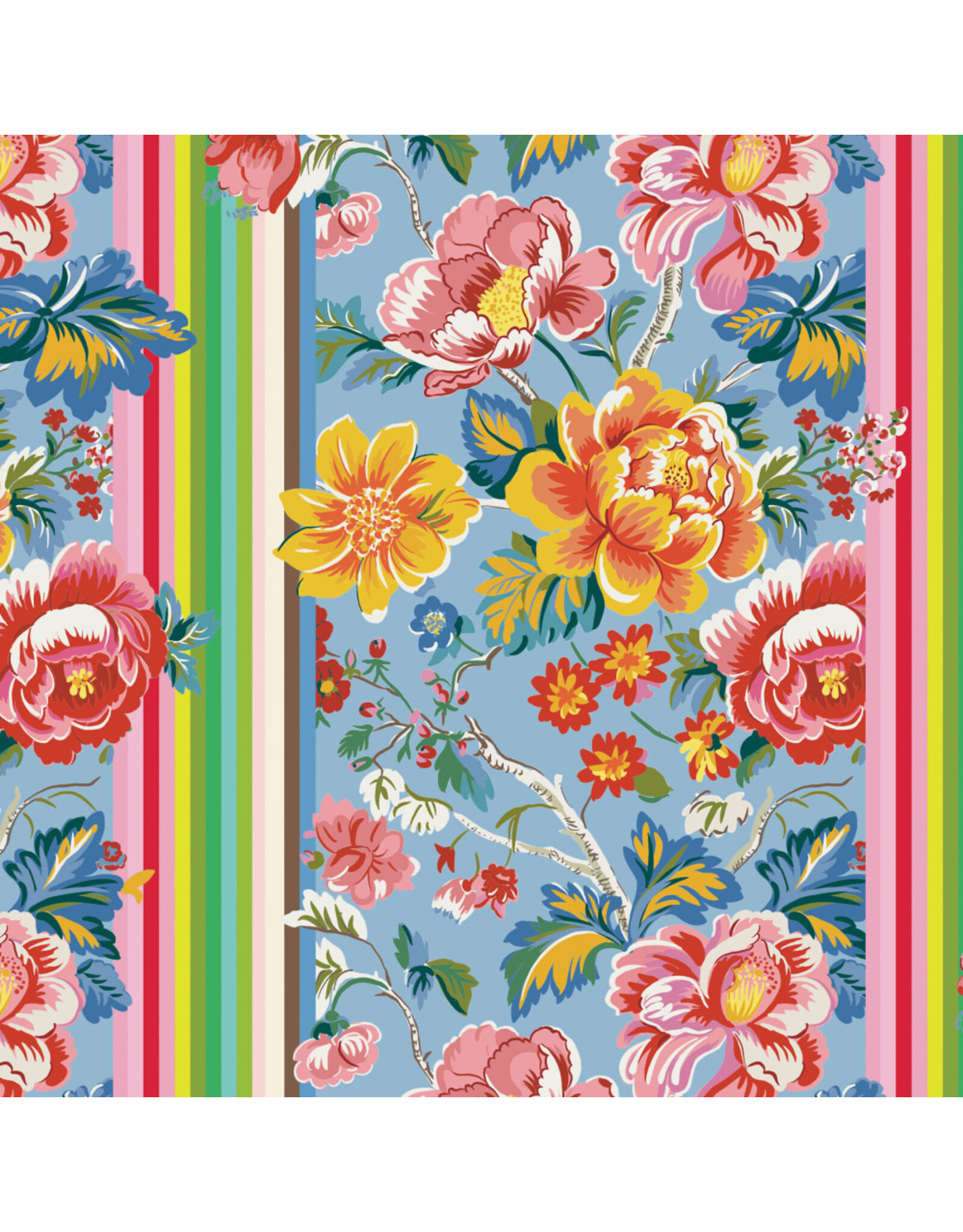 Free Spirit Stannie & Lloyd,  Regency Remix in Sky, Fabric Half-Yards