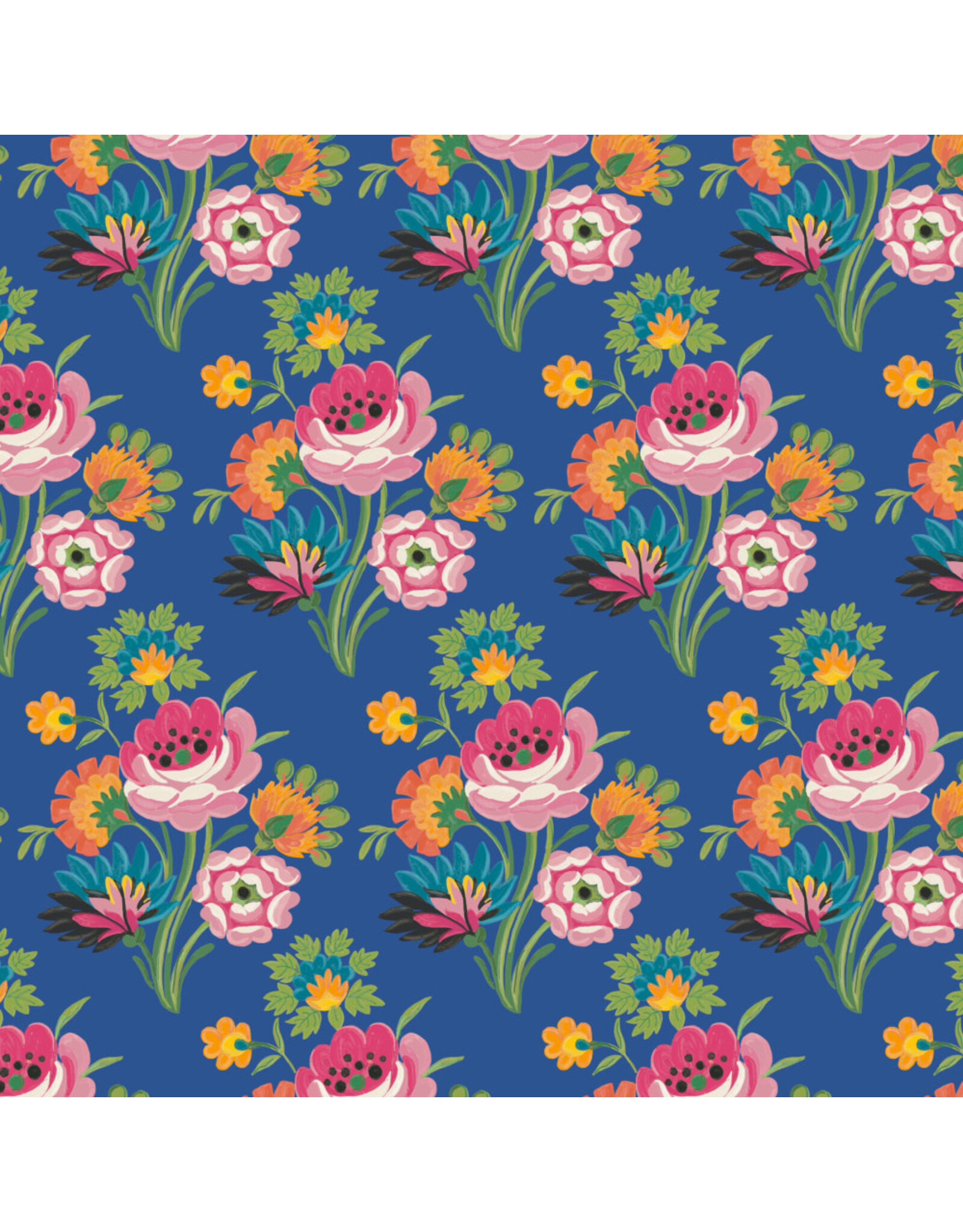 Free Spirit Stannie & Lloyd,  Spilled Tea in Delft, Fabric Half-Yards