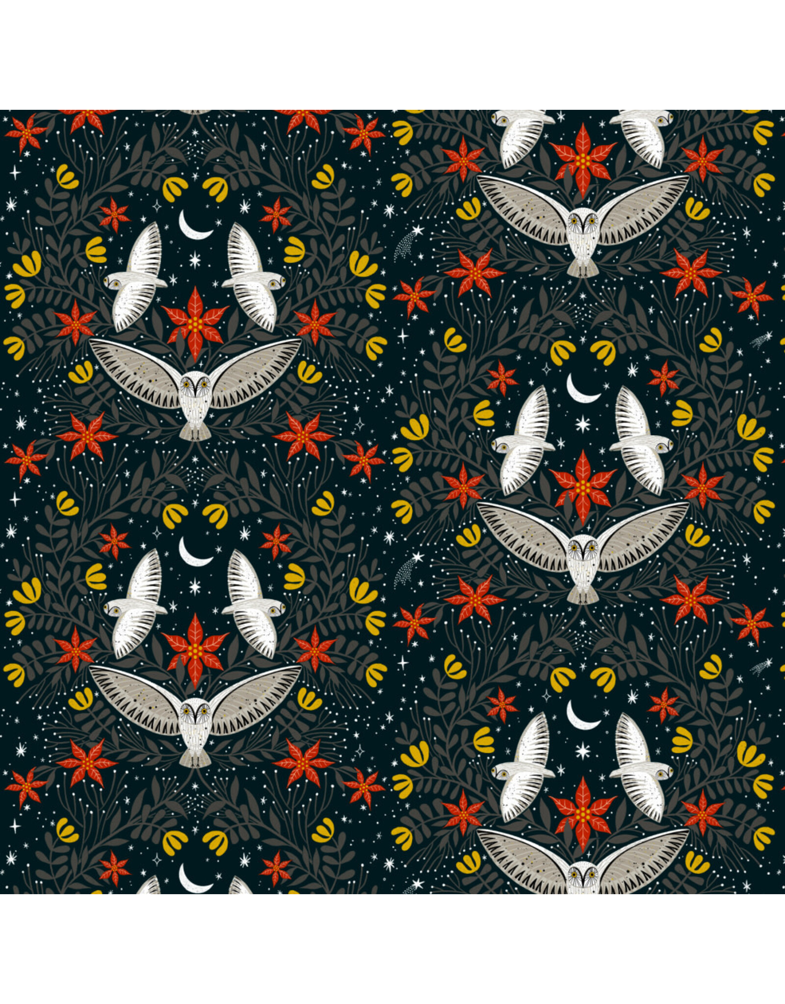 Cori Dantini Silent Night, Night Dreams in Midnight, Fabric Half-Yards