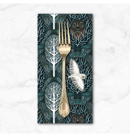Christmas Collection Silent Night, Woodland Friends in Navy, Dinner Napkin