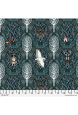Christmas Collection Silent Night, Woodland Friends in Navy, Dinner Napkin
