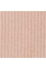 Robert Kaufman Linen, Essex Yarn Dyed Classic Wovens, Narrow Stripe in Strawberry, Fabric Half-Yards