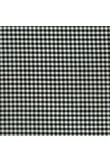 Robert Kaufman Carolina Gingham, 1/8” in Black, Lightweight Yarn Dyed Woven, Fabric Half-Yards