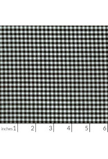Robert Kaufman Carolina Gingham, 1/8” in Black, Lightweight Yarn Dyed Woven, Fabric Half-Yards