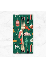 Christmas Collection Merry & Mod, Bright Baubles in Green, Dinner Napkin