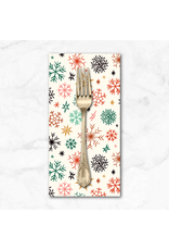 Christmas Collection Merry & Mod, Frosted & Bright in Ivory, Dinner Napkin