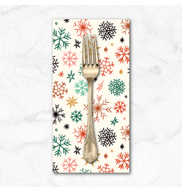 Christmas Collection Merry & Mod, Frosted & Bright in Ivory, Dinner Napkin