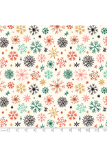 Christmas Collection Merry & Mod, Frosted & Bright in Ivory, Dinner Napkin
