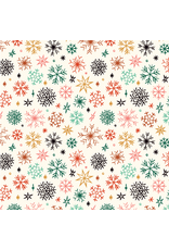 Cloud9 Fabrics Merry & Mod, Frosted & Bright in Ivory, Fabric Half-Yards