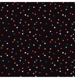 Cloud9 Fabrics Merry & Mod, Holiday Sparkle in Black Multi, Fabric Half-Yards
