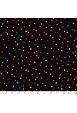 Cloud9 Fabrics Merry & Mod, Holiday Sparkle in Black Multi, Fabric Half-Yards