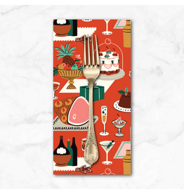 Christmas Collection Merry & Mod, Holiday Soirée in Red, Dinner Napkin