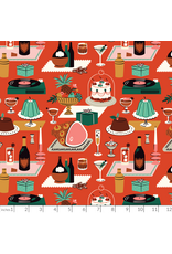 Christmas Collection Merry & Mod, Holiday Soirée in Red, Dinner Napkin