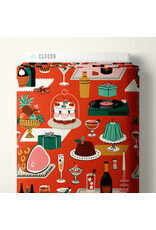 Cloud9 Fabrics Merry & Mod, Holiday Soirée in Red, Fabric Half-Yards