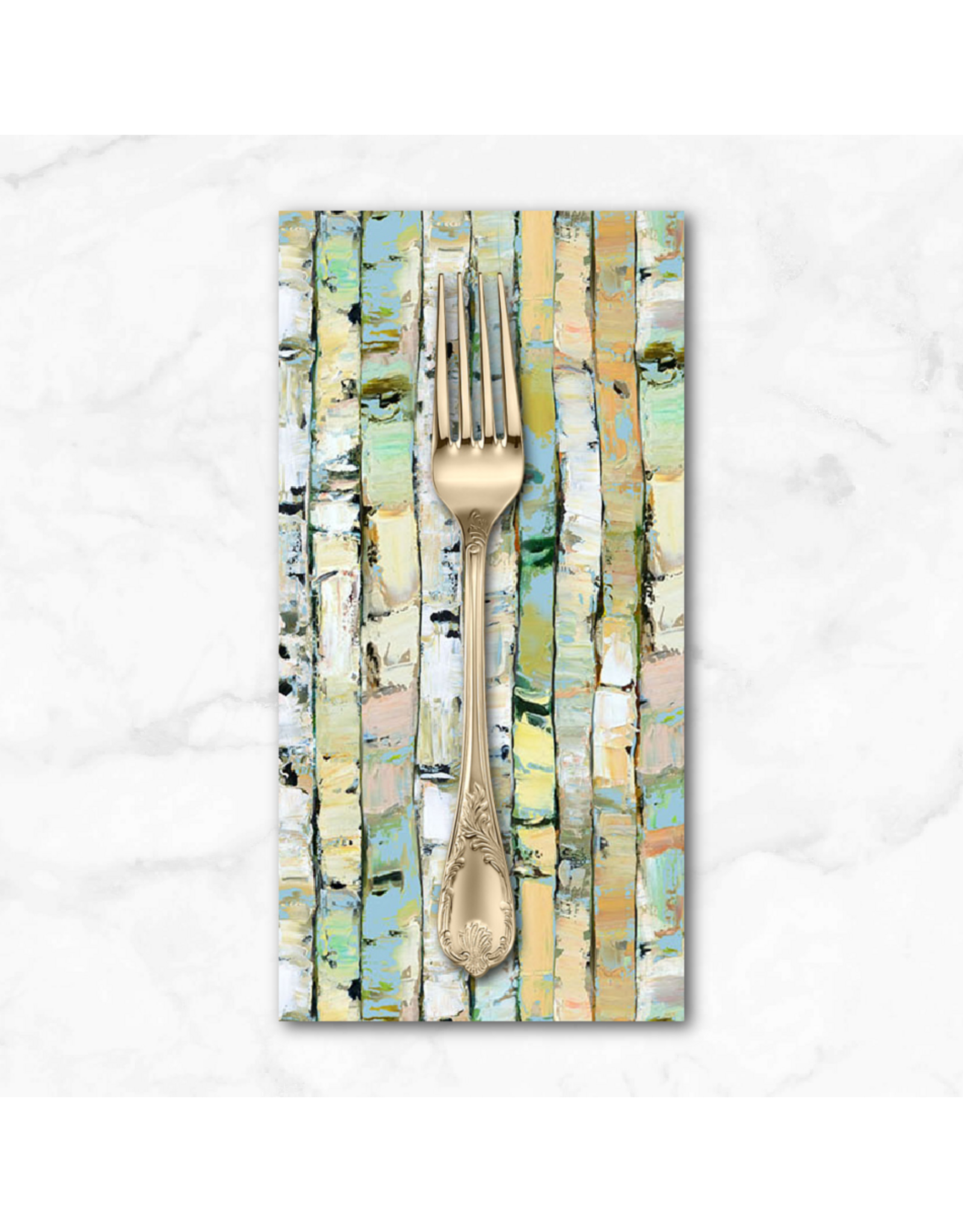 PD's Figo Collection Canoe Lake, Stripe in Light Green,  Dinner Napkin