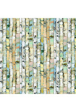 Figo Canoe Lake, Stripe in Light Green, Fabric Half-Yards