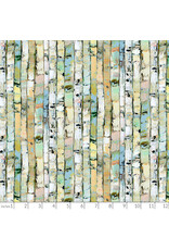 Figo Canoe Lake, Stripe in Light Green, Fabric Half-Yards