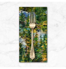PD's Figo Collection Canoe Lake, Trees in Green,  Dinner Napkin