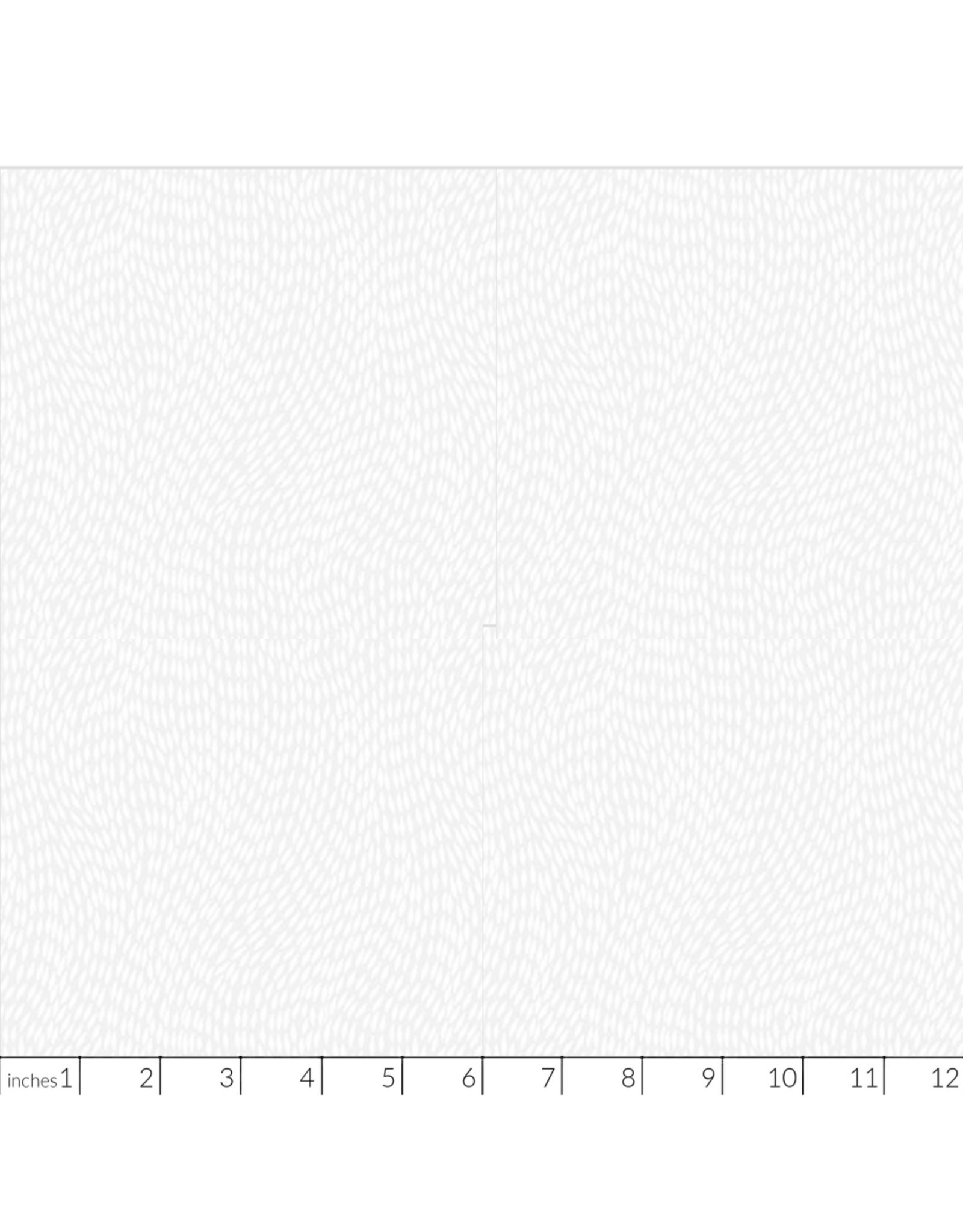 Figo Basically Black & White, White on White Beaded Wave, Fabric Half-Yards